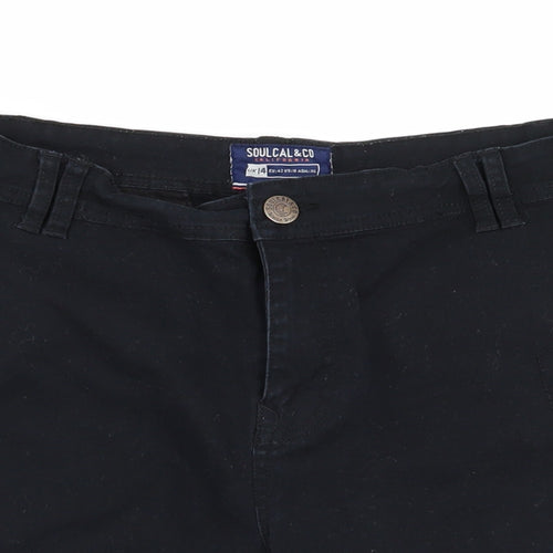 SoulCal&Co Womens Black   Chino Shorts Size 14