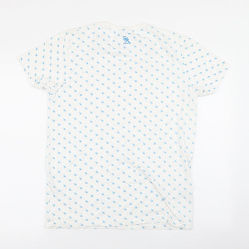 Gotcha Womens White Geometric  Basic T-Shirt Size M