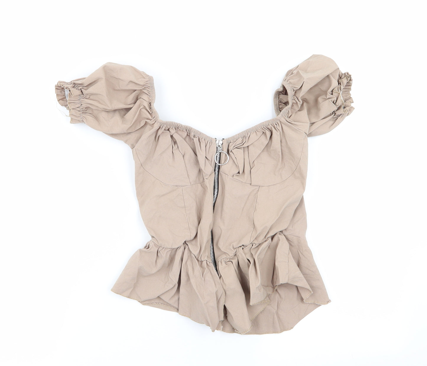 femme luxe Womens Beige   Basic Blouse Size 12