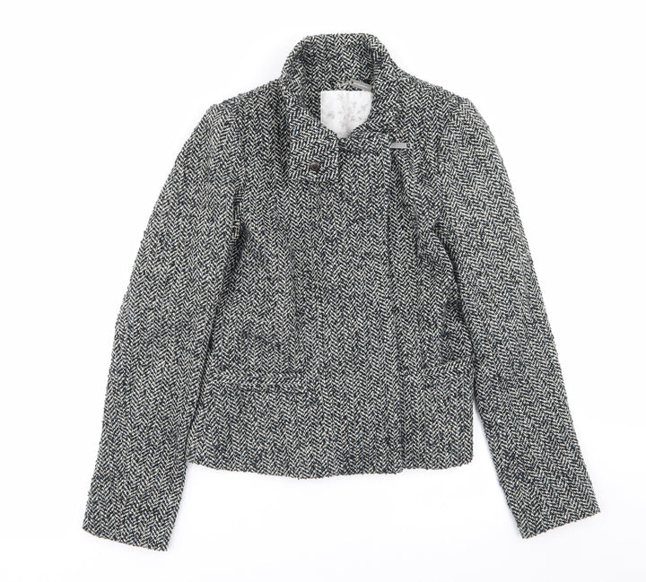 RJR.John Rocha Womens Multicoloured Geometric  Overcoat Coat Size 8