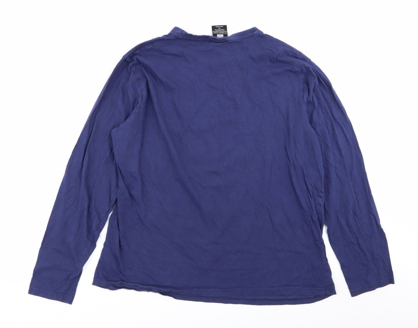 Primark Mens Blue Solid   Pyjama Top Size 2XL  - playstation