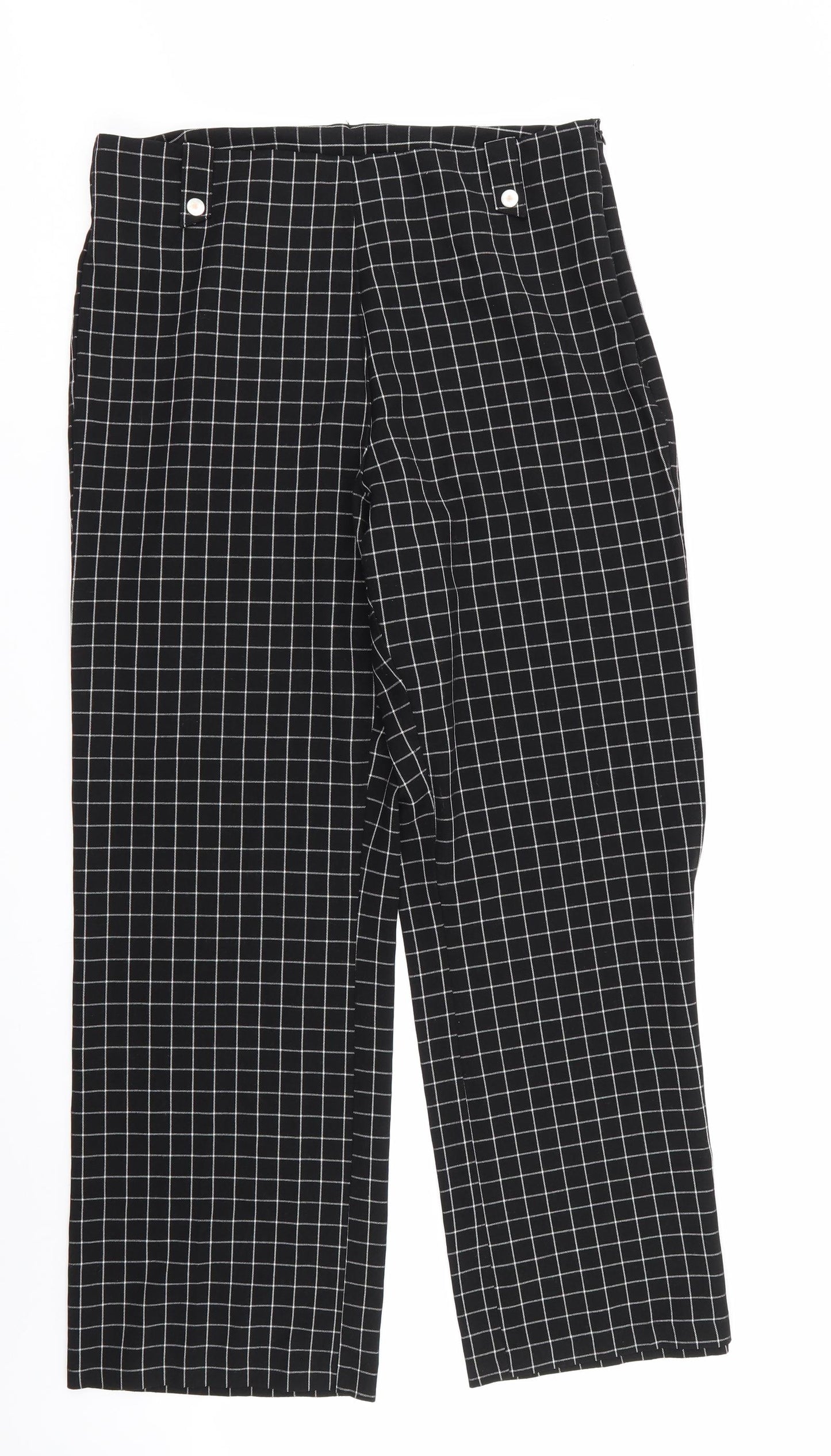 Peacocks Womens Multicoloured Check  Trousers  Size 16 L28 in