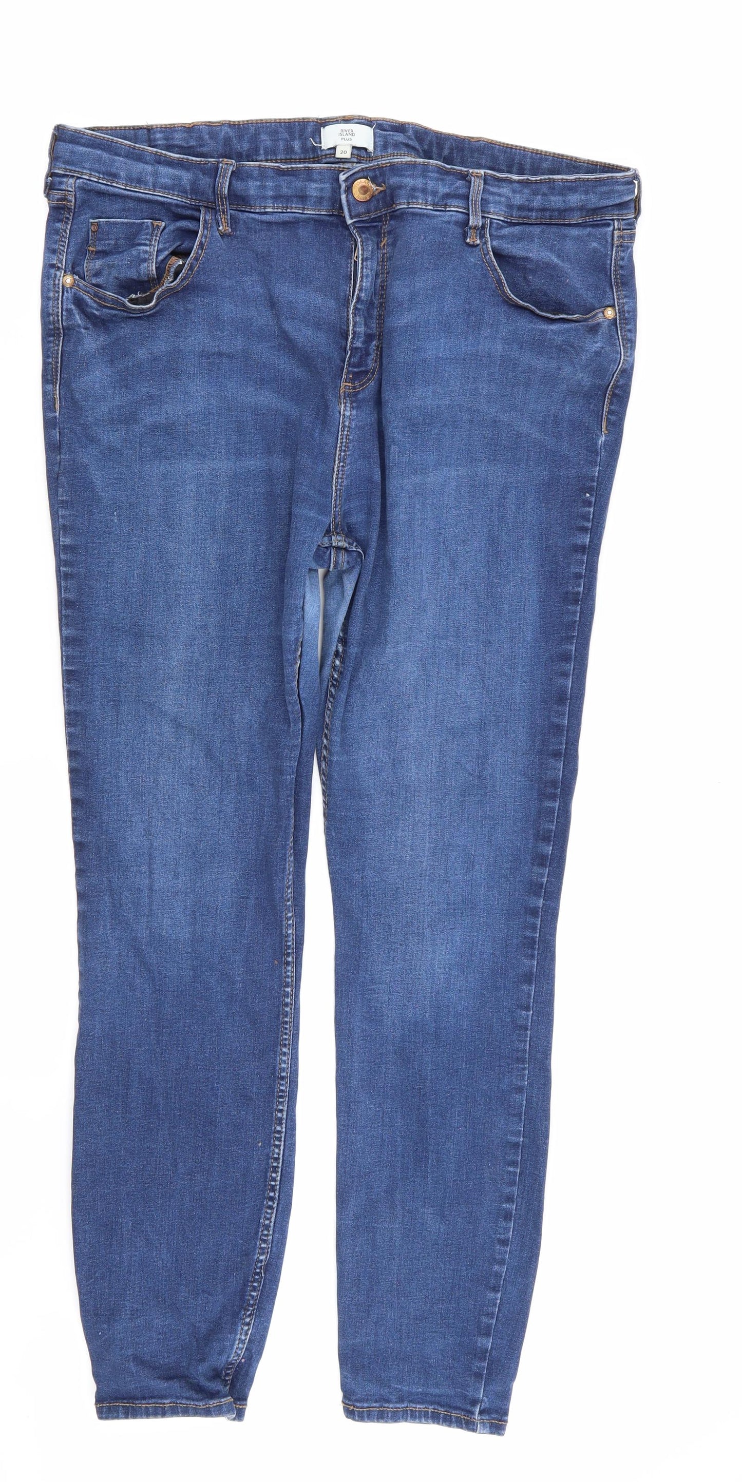 River Island Womens Blue   Skinny Jeans Size 20 L29 in