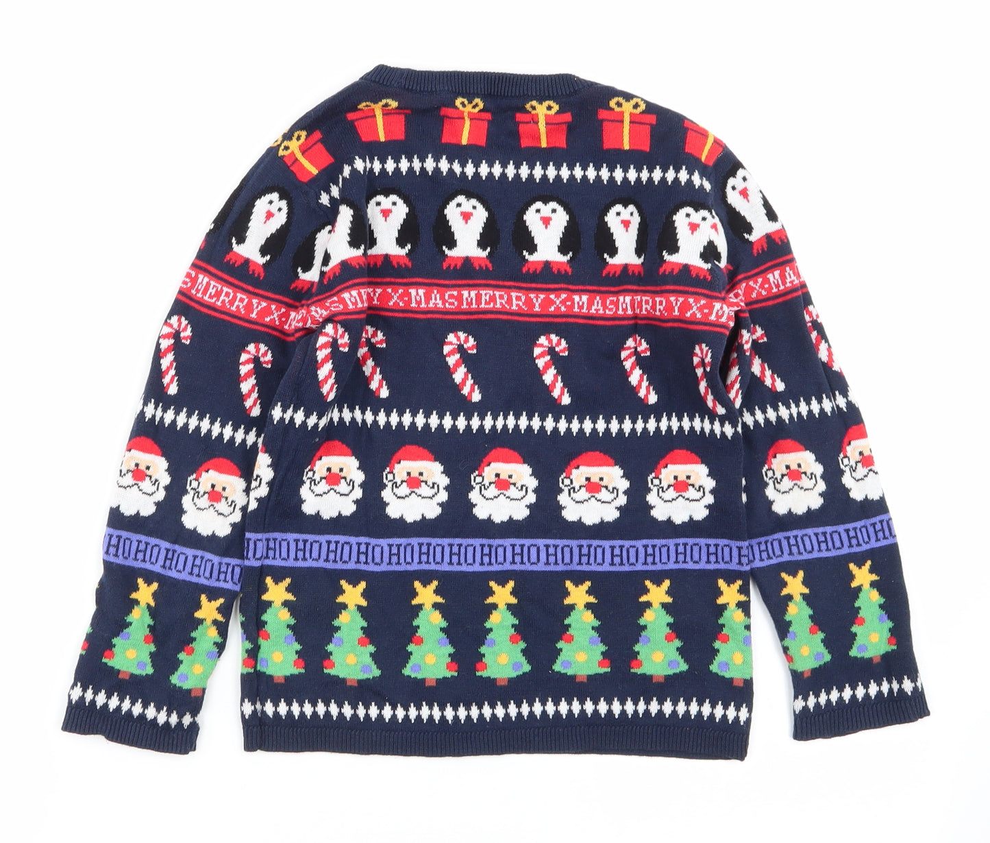 H&M Boys Multicoloured Geometric  Pullover Jumper Size 5-6 Years  - christmas