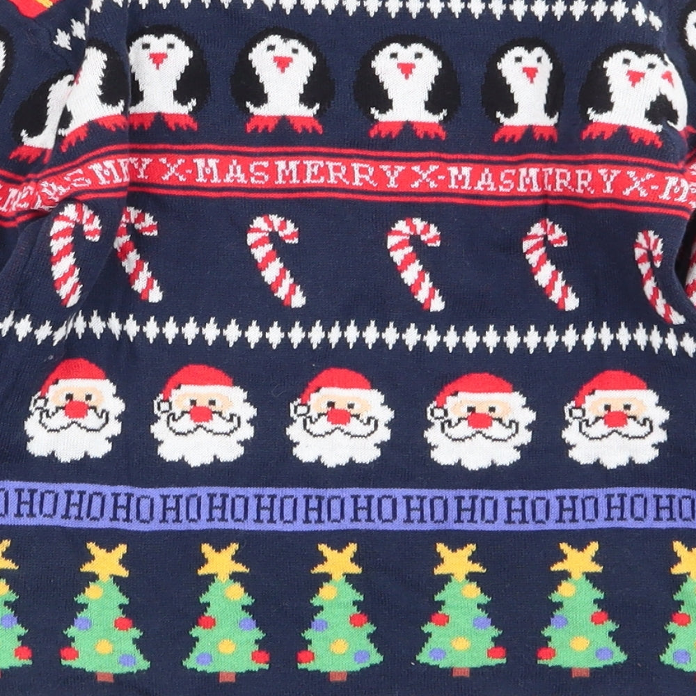 H&M Boys Multicoloured Geometric  Pullover Jumper Size 5-6 Years  - christmas