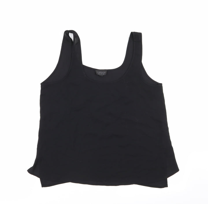Topshop Womens Black Basic Tank Size 10