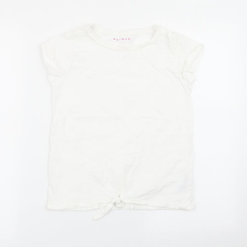 Nutmeg Girls White   Basic T-Shirt Size 10-11 Years