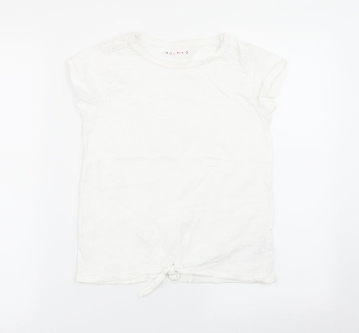 Nutmeg Girls White   Basic T-Shirt Size 10-11 Years