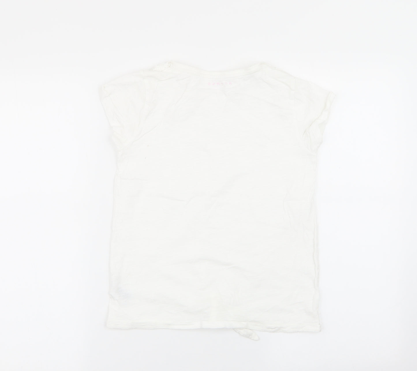 Nutmeg Girls White   Basic T-Shirt Size 10-11 Years