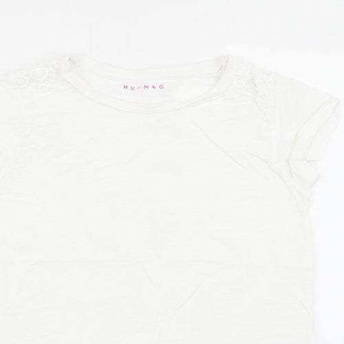 Nutmeg Girls White   Basic T-Shirt Size 10-11 Years