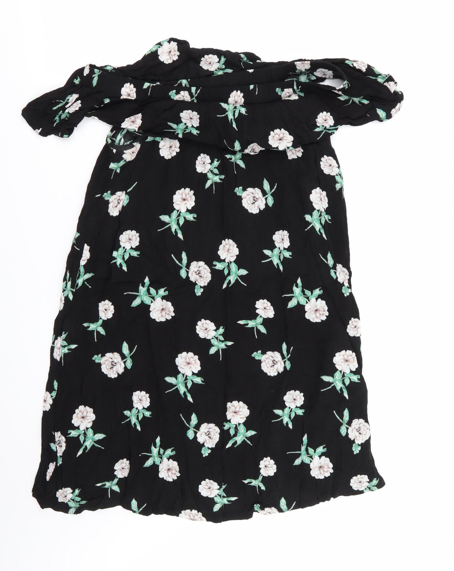 Dorothy Perkins Womens Black Floral  Basic Blouse Size 14