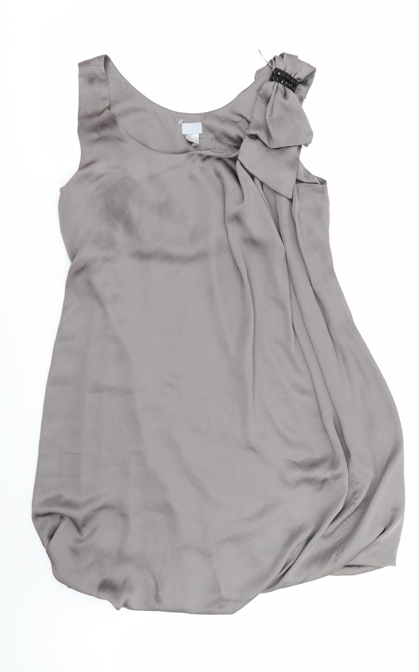 H&M Womens Grey   Fit & Flare  Size 14