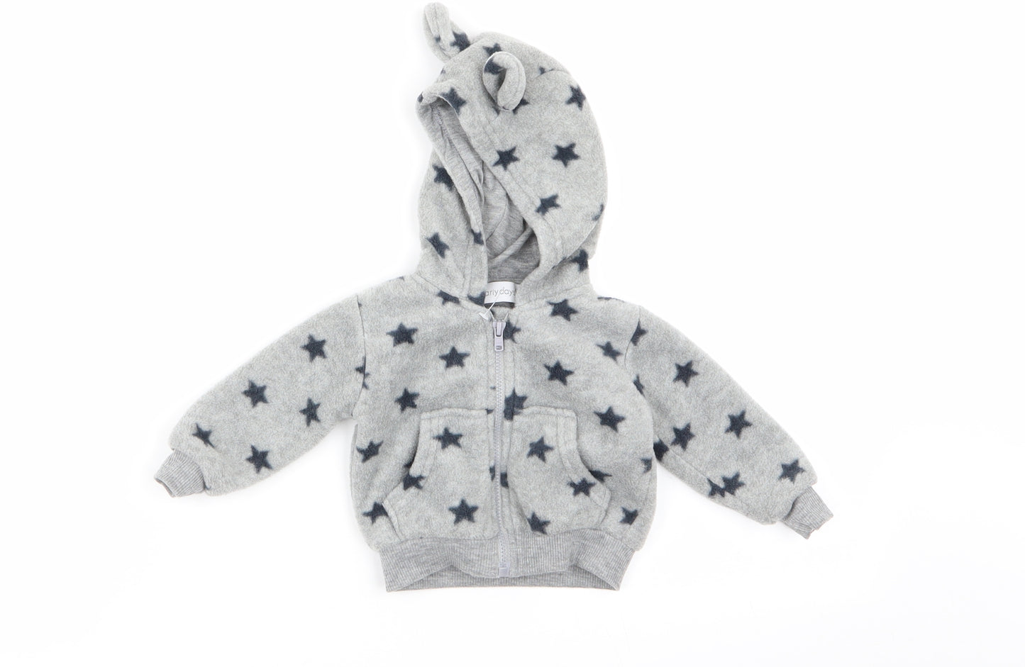 early days Boys Grey Geometric  Full Zip Jumper Size 0-3 Months