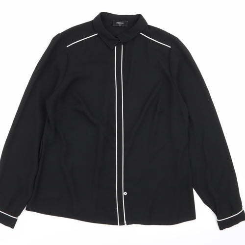 Papaya Womens Black   Basic Button-Up Size 10