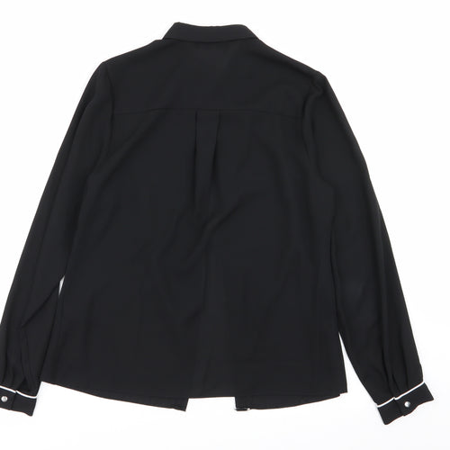 Papaya Womens Black   Basic Button-Up Size 10