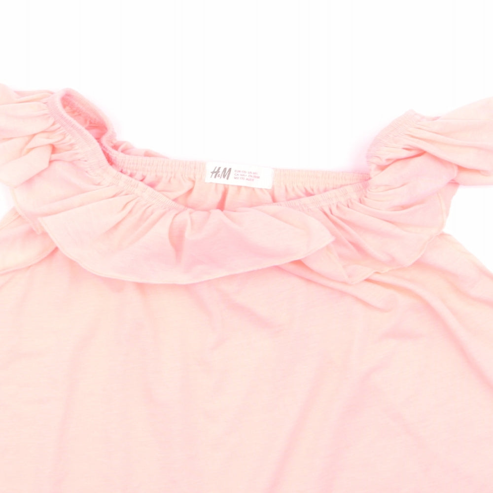 H&M Girls Pink   Basic Blouse Size 15 Years