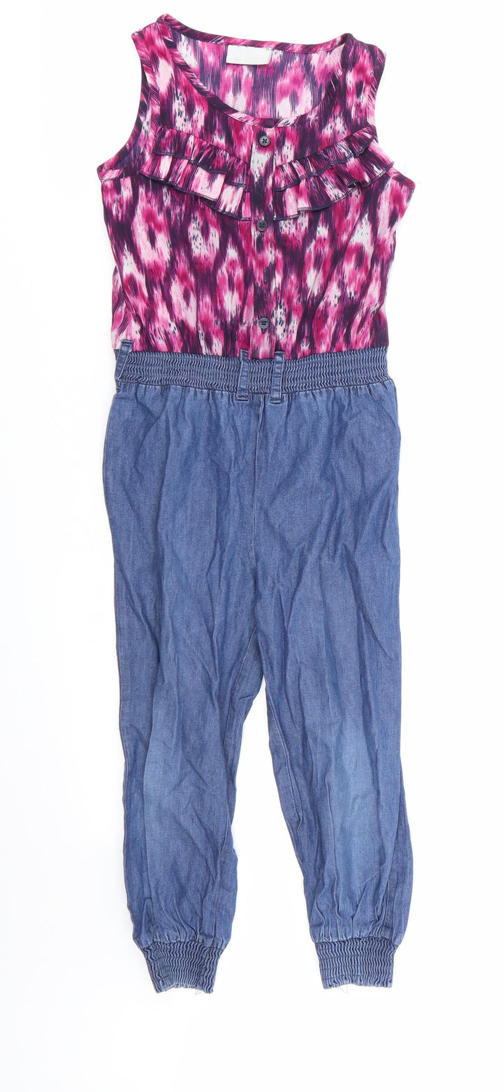 Matalan Girls Multicoloured Geometric  Jumpsuit One-Piece Size 4 Years