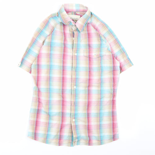 Frenchurch Mens Multicoloured Check   Button-Up Size S