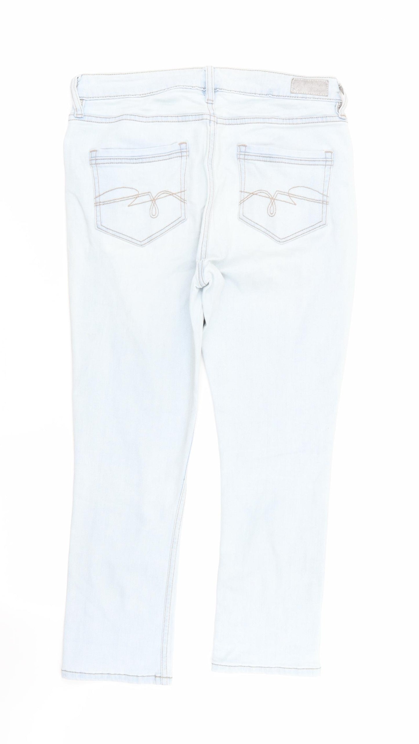 F&F Womens Blue   Cropped Jeans Size 10 L24 in