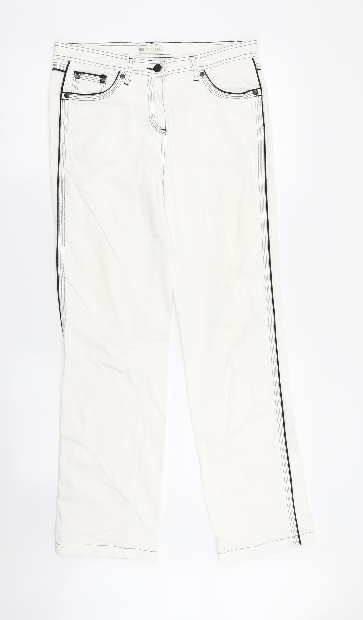 zucchero Womens White   Bootcut Jeans Size 10 L30 in