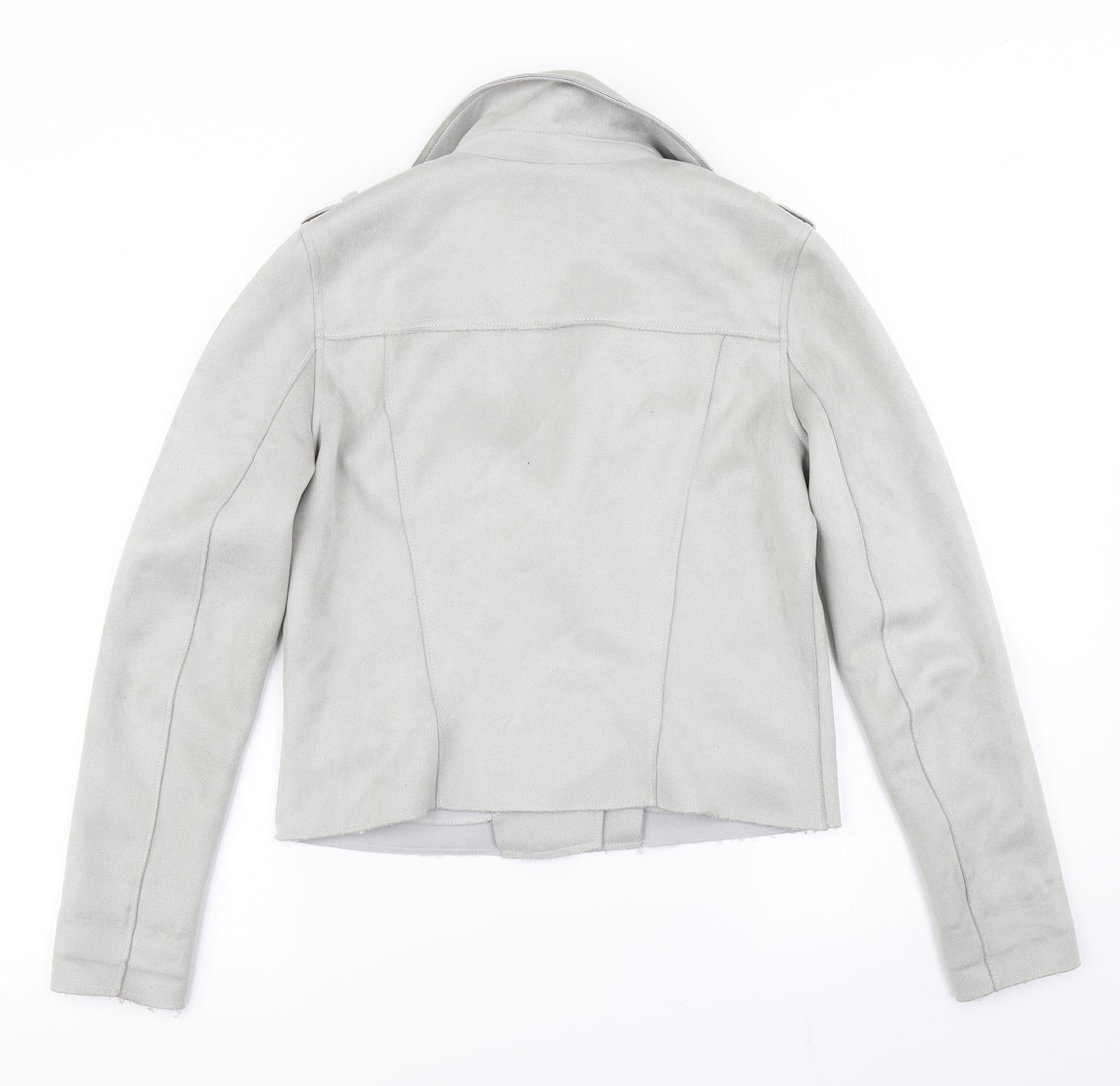 River Island Womens Grey   Biker Coat Size 10