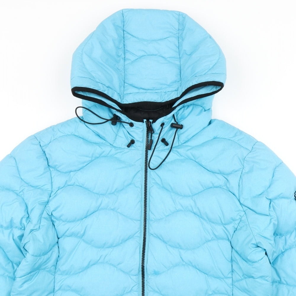 Superdry Womens Blue   Puffer Jacket Jacket Size 16