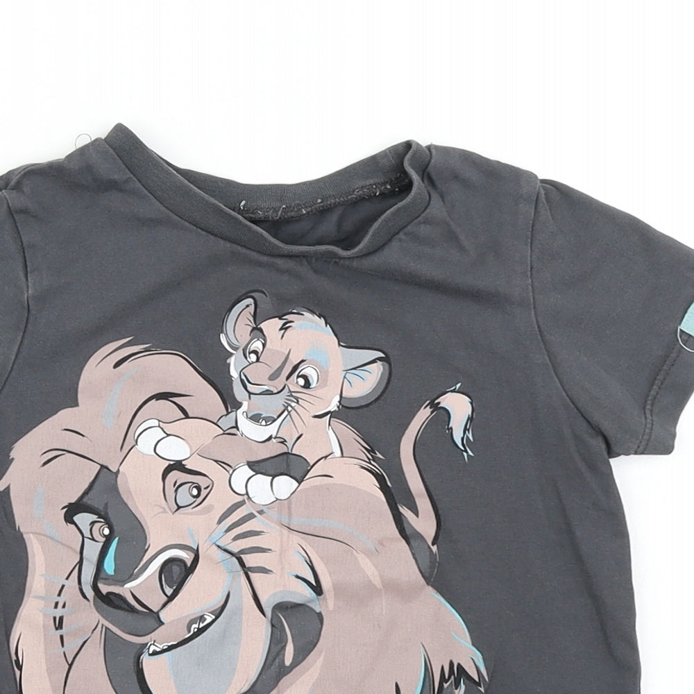 George Boys Grey   Basic T-Shirt Size 2-3 Years  - Lion King