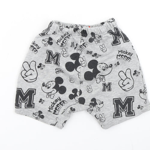 adidas Boys Grey   Jogger Trousers Size 12-18 Months  - Mickey Mouse Sweat Shorts
