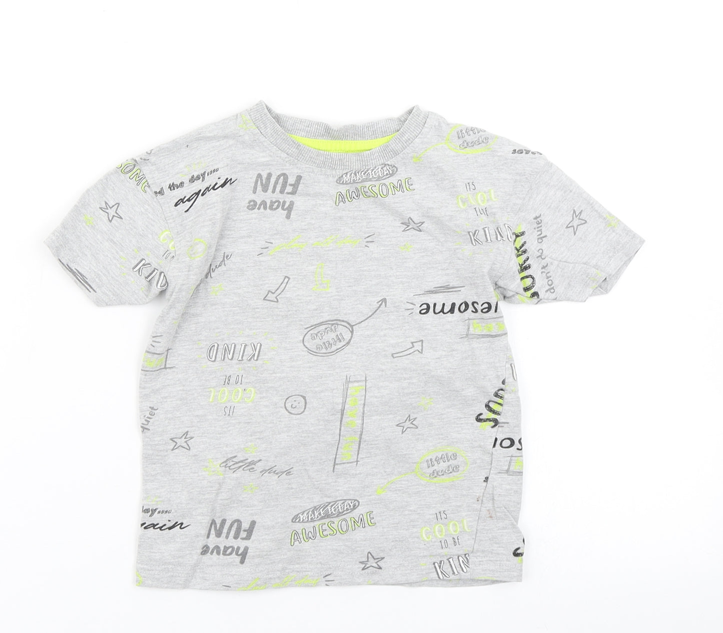 George Boys Grey   Basic T-Shirt Size 2-3 Years