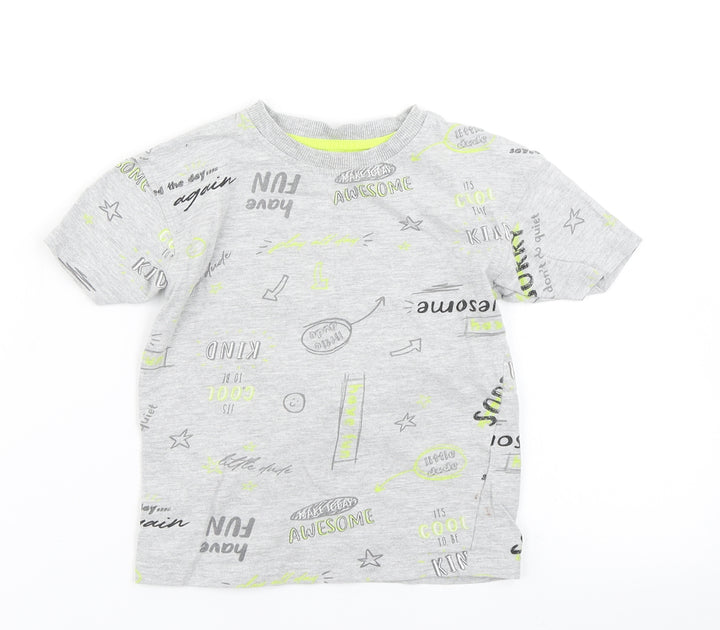 George Boys Grey   Basic T-Shirt Size 2-3 Years