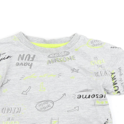George Boys Grey   Basic T-Shirt Size 2-3 Years