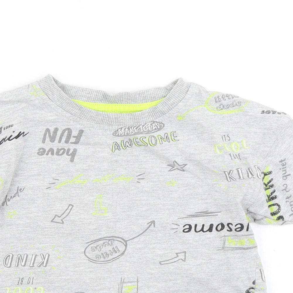 George Boys Grey   Basic T-Shirt Size 2-3 Years