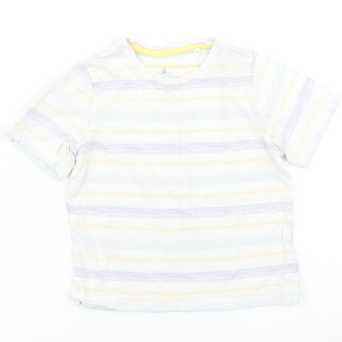 Lupilu Boys White Striped  Basic T-Shirt Size 2-3 Years