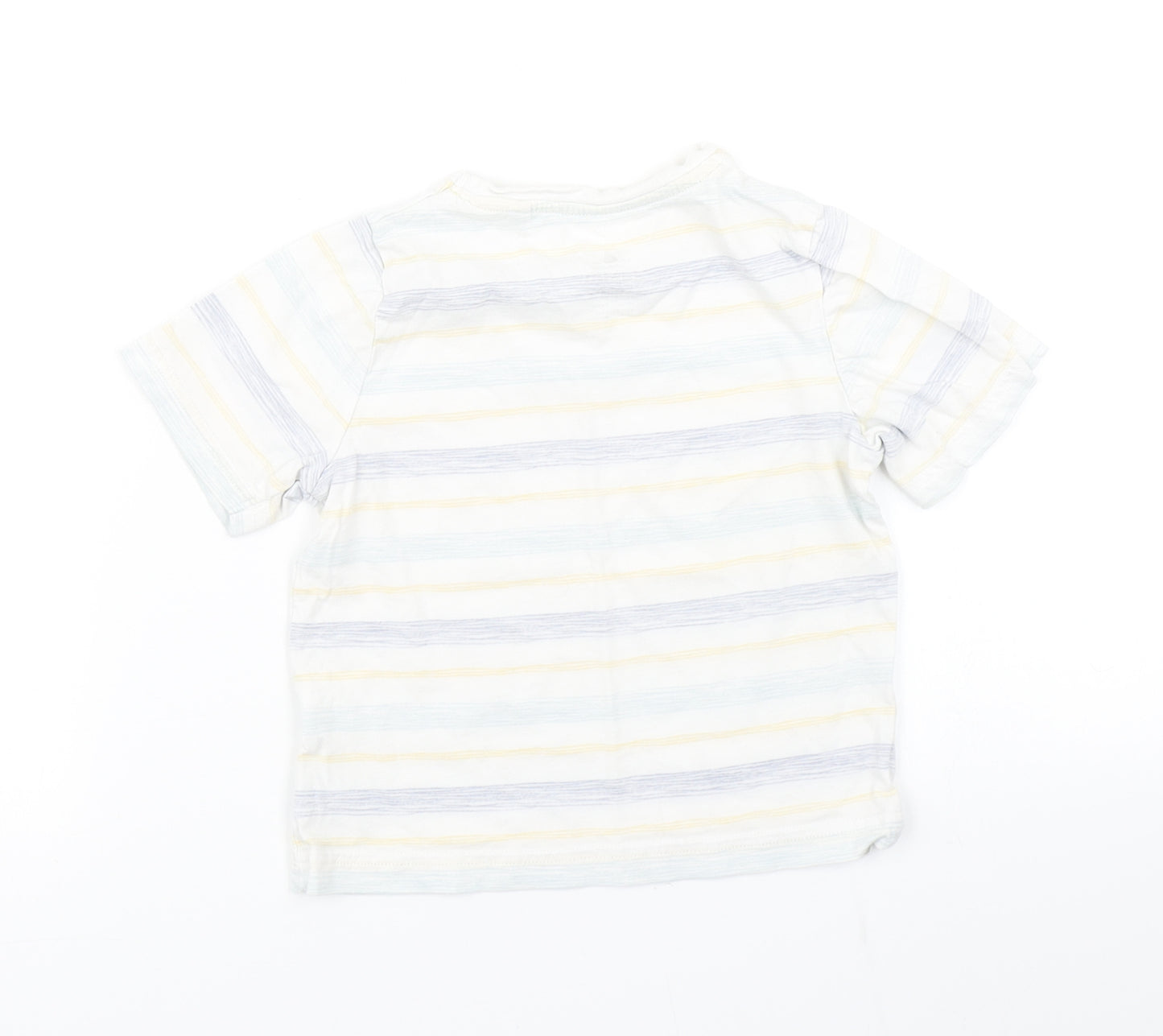 Lupilu Boys White Striped  Basic T-Shirt Size 2-3 Years