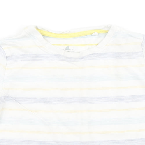 Lupilu Boys White Striped  Basic T-Shirt Size 2-3 Years