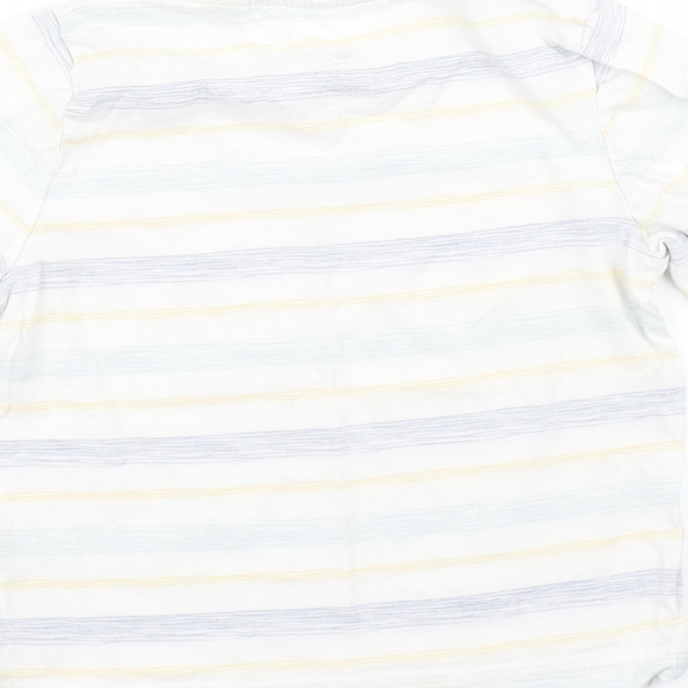 Lupilu Boys White Striped  Basic T-Shirt Size 2-3 Years
