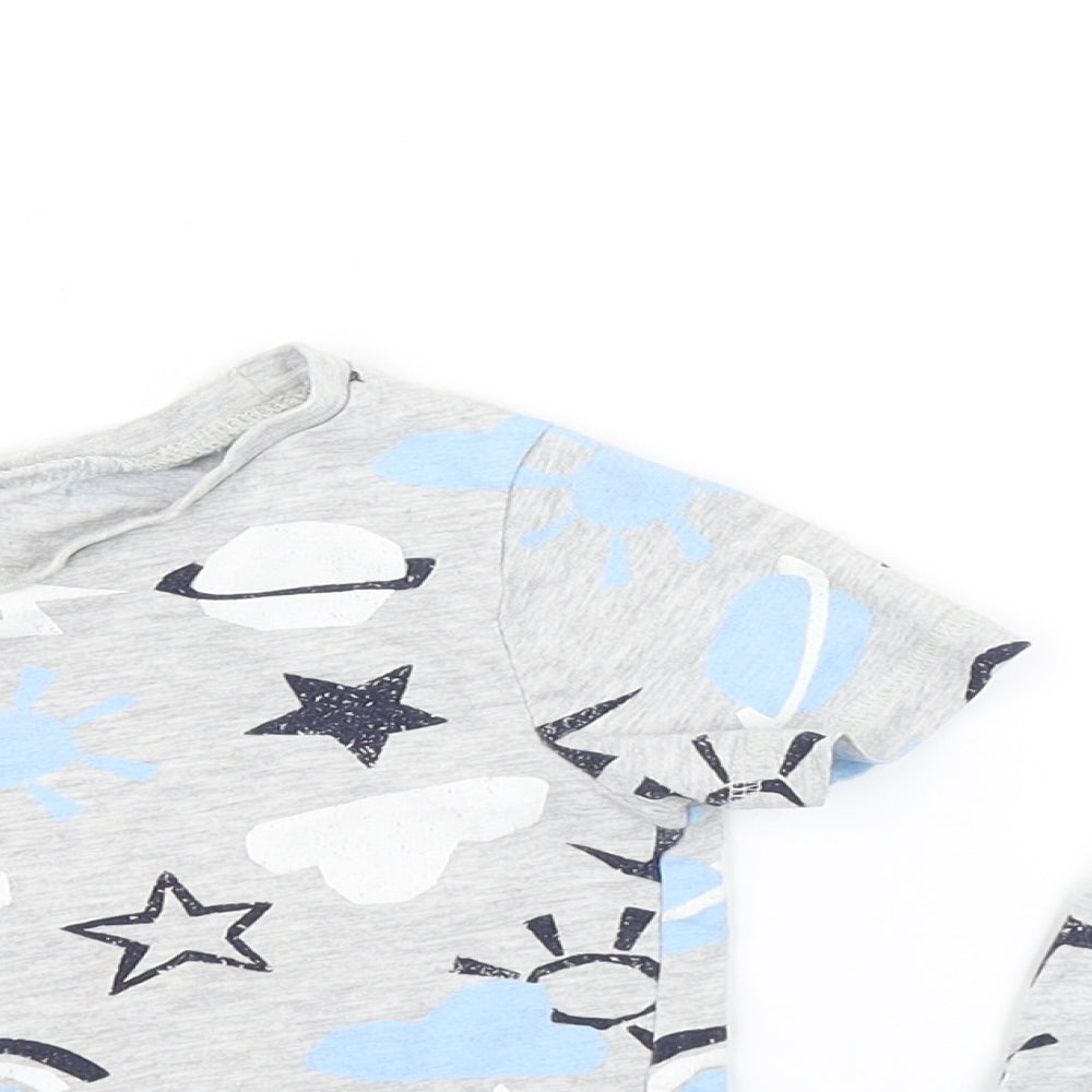 George Boys Grey Spotted   Pyjama Set Size 3-4 Years