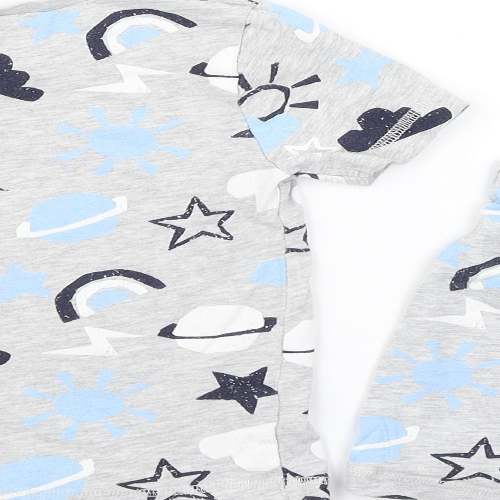 George Boys Grey Spotted   Pyjama Set Size 3-4 Years