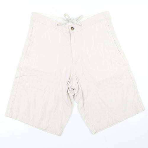 Blue Harbour Mens Beige   Cargo Shorts Size 32 in