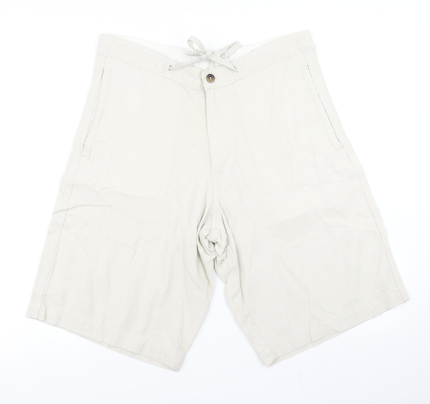 Blue Harbour Mens Beige   Cargo Shorts Size 32 in