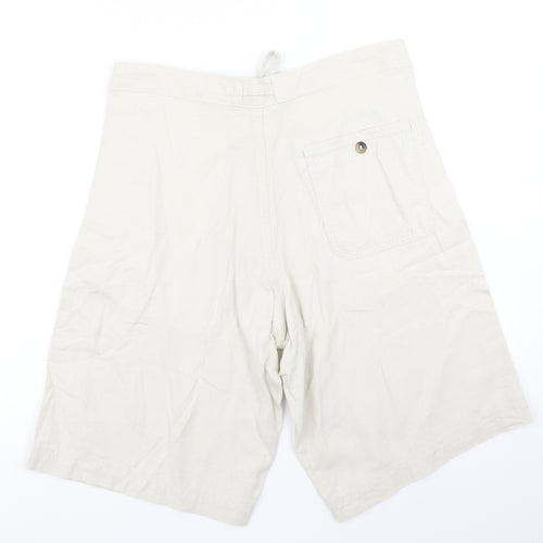 Blue Harbour Mens Beige   Cargo Shorts Size 32 in