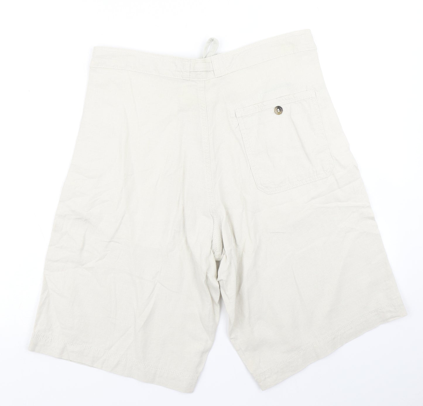 Blue Harbour Mens Beige   Cargo Shorts Size 32 in