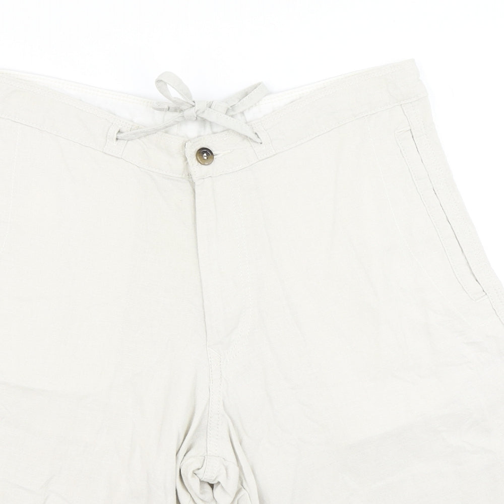 Blue Harbour Mens Beige   Cargo Shorts Size 32 in