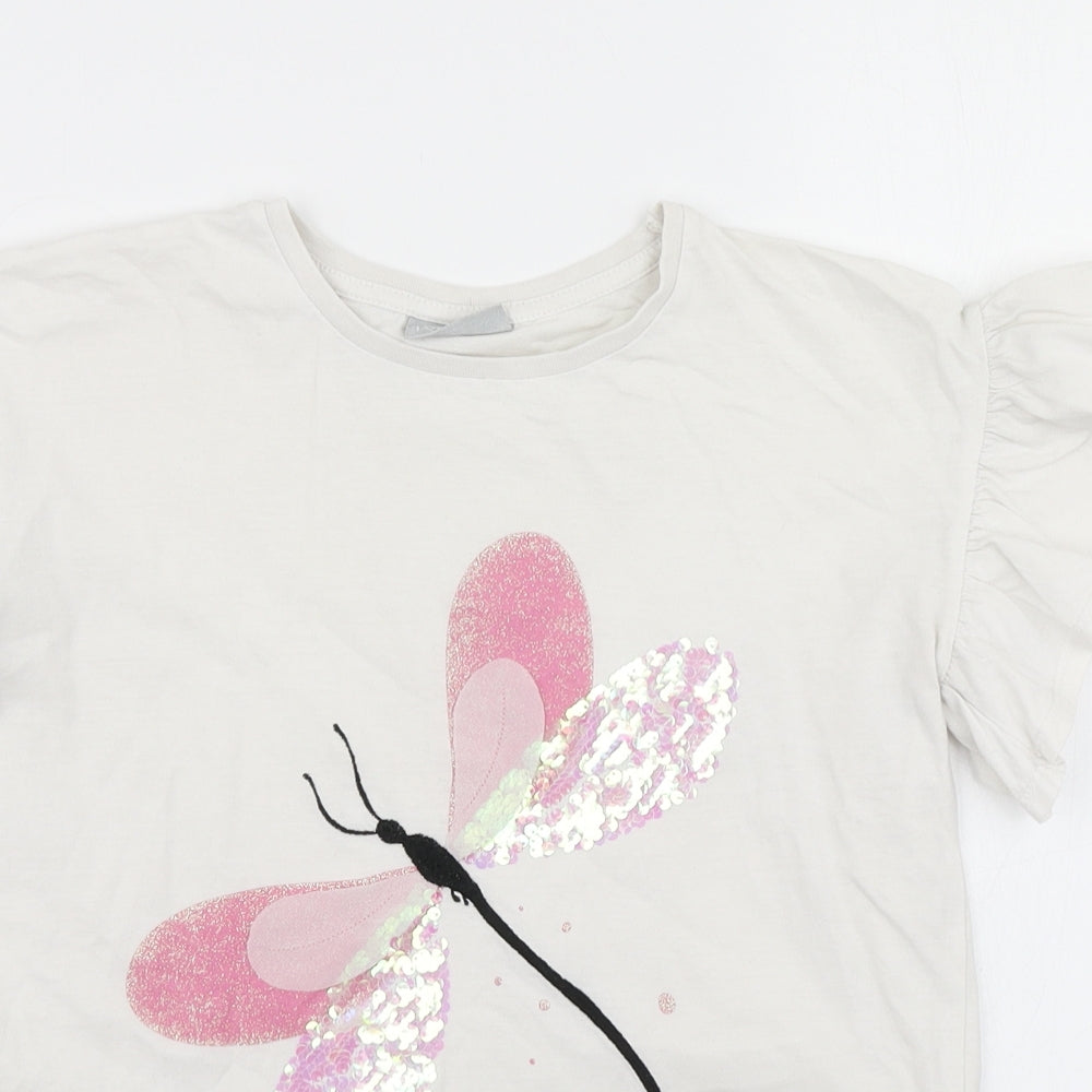 Matalan Girls White   Basic T-Shirt Size 11 Years