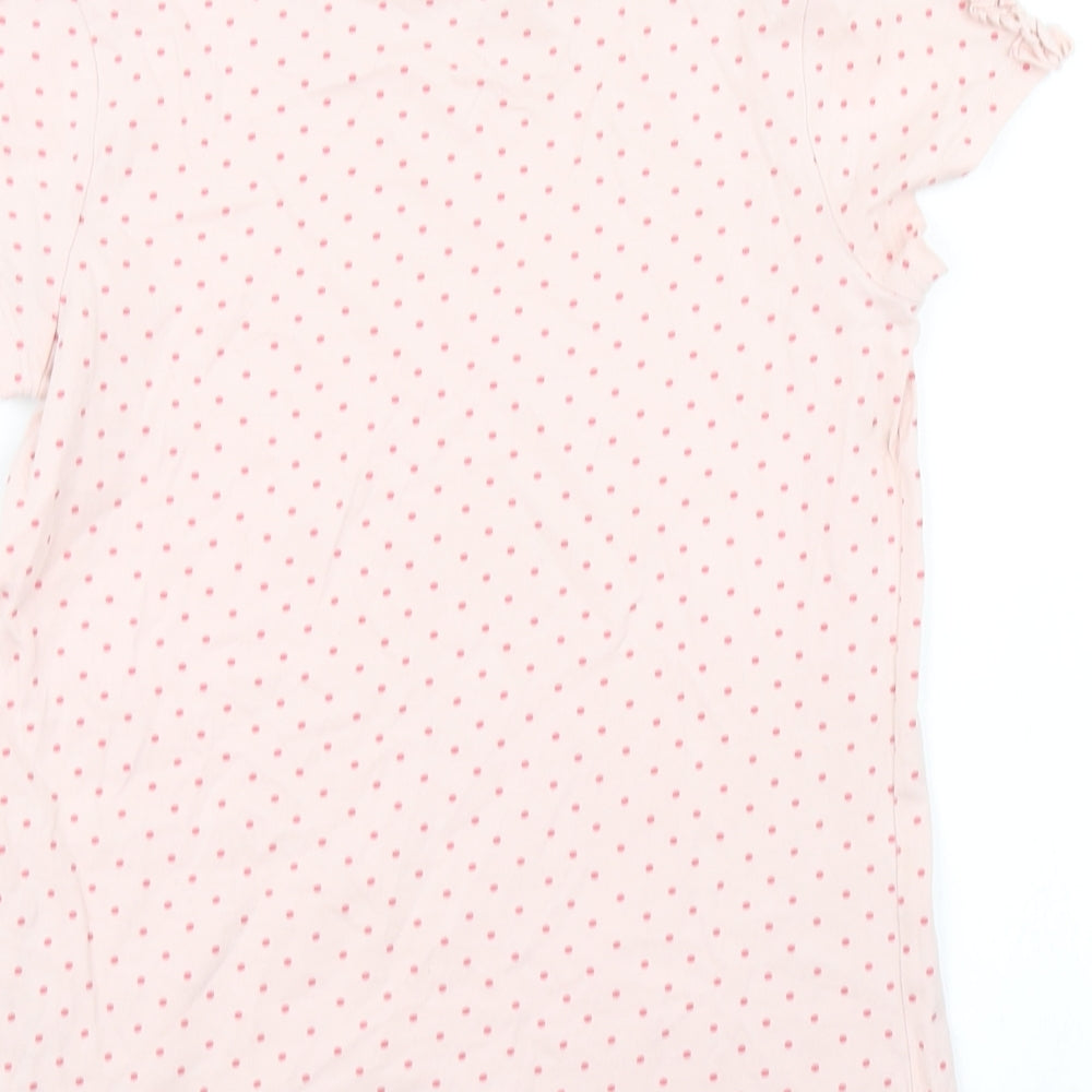 George Girls Pink Polka Dot  Basic T-Shirt Size 11-12 Years