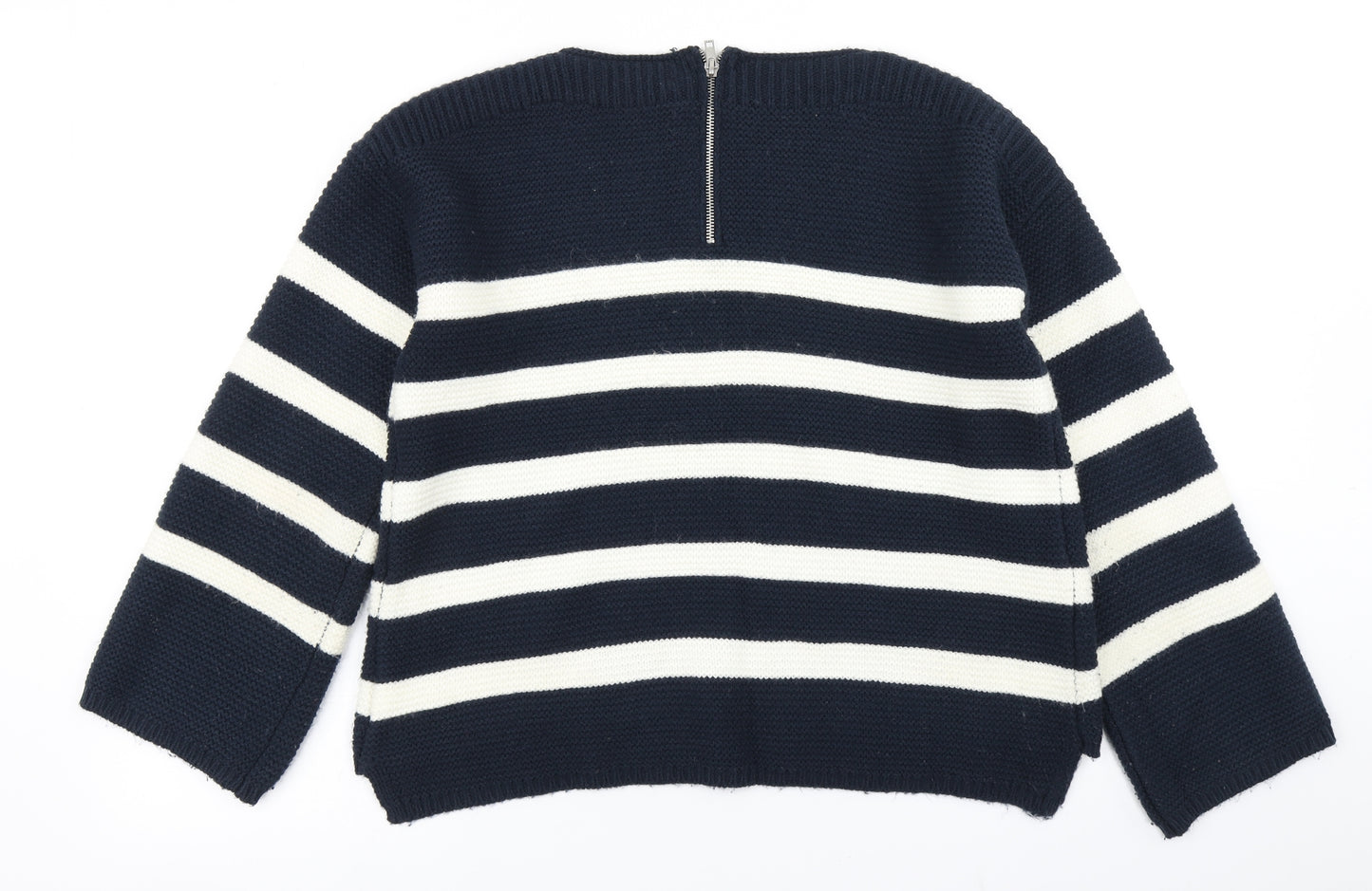 Atmosphere Womens Blue Striped Knit Pullover Jumper Size 14