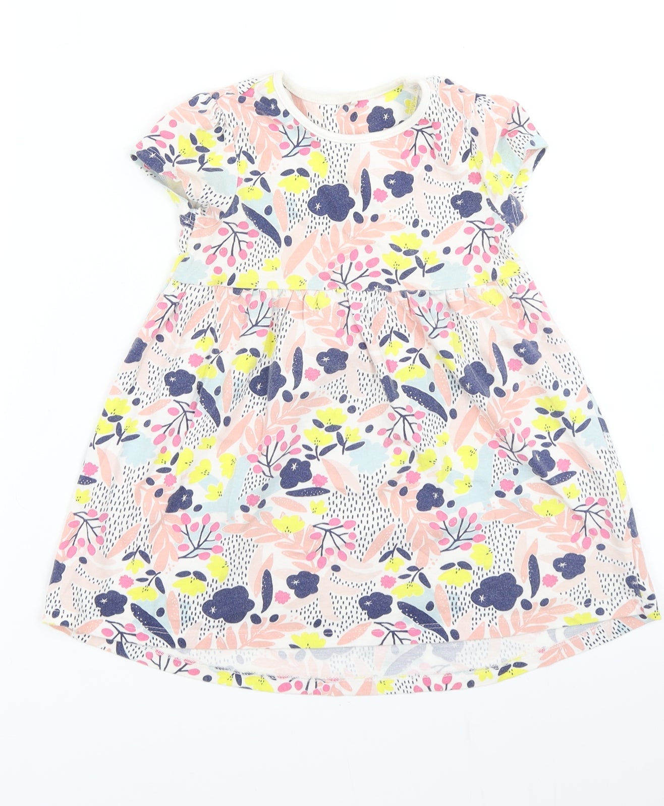 Mini Club Girls Pink Floral  Skater Dress  Size 4-5 Years