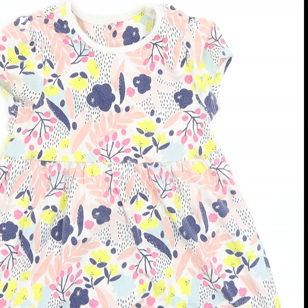 Mini Club Girls Pink Floral  Skater Dress  Size 4-5 Years