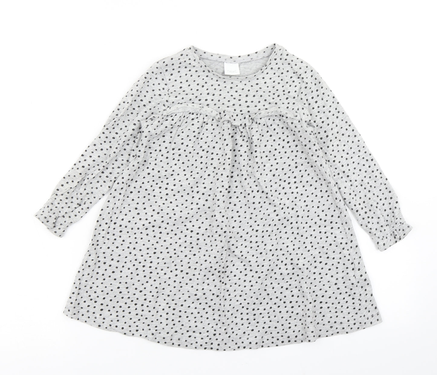 NEXT Girls Grey Polka Dot  A-Line  Size 3-4 Years