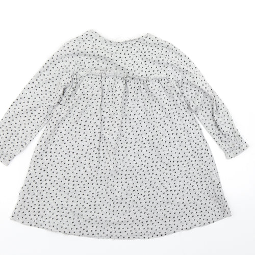 NEXT Girls Grey Polka Dot  A-Line  Size 3-4 Years